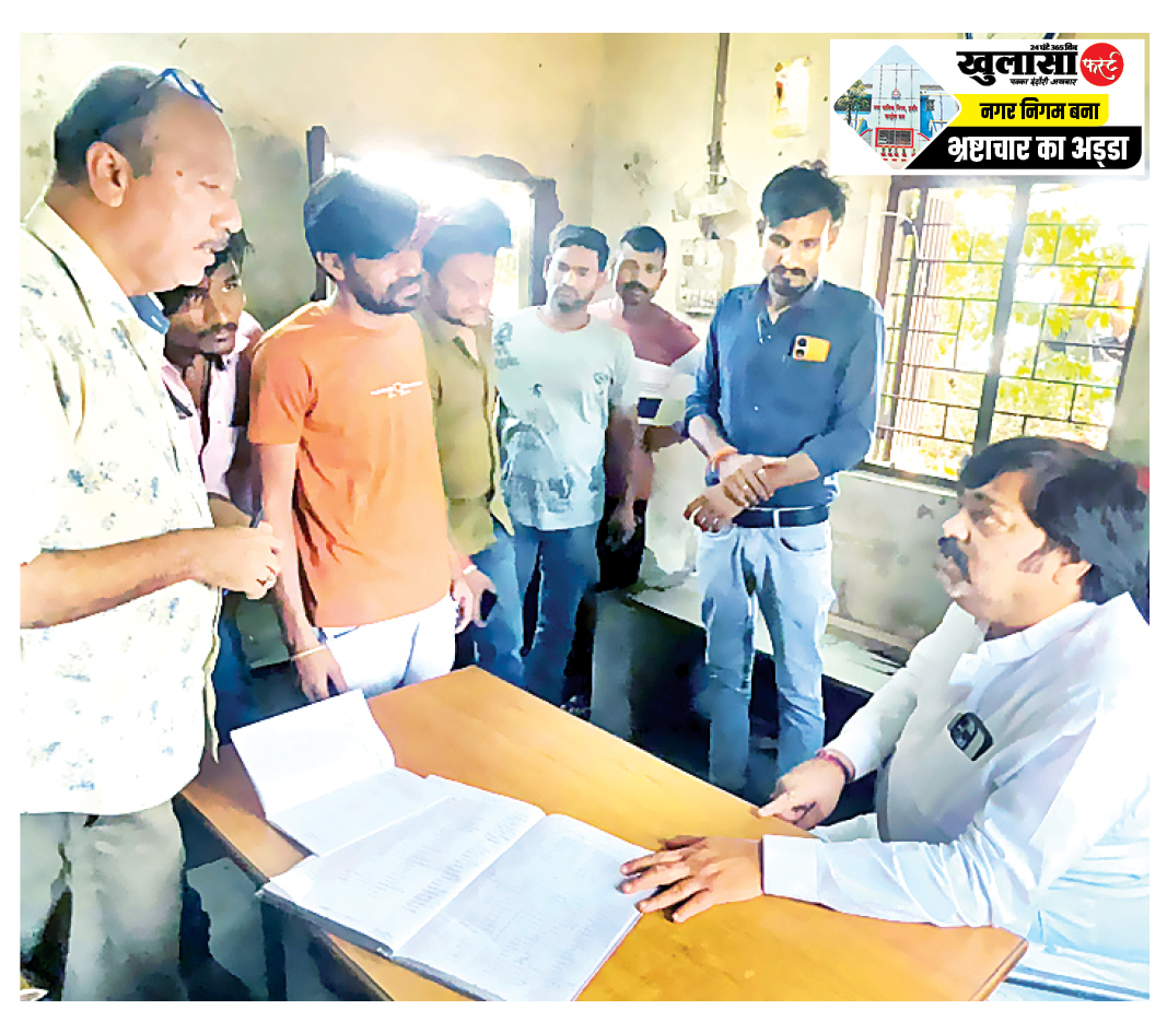 एमआईसी सदस्य मनीष शर्मा ‘मामा’ ने अवैध टैंकर पकड़कर चालक को लताड़ा