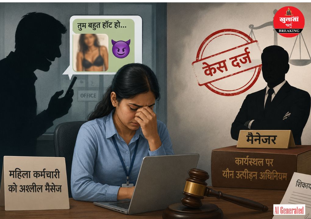 महिला कर्मचारी को भेजे इस तरह के मैसेज