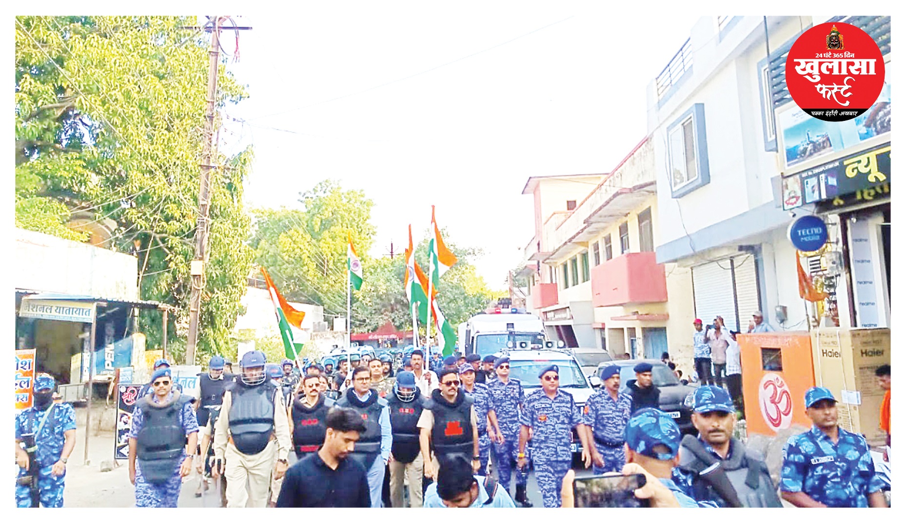 धार पुलिस छावनी में तब्दील