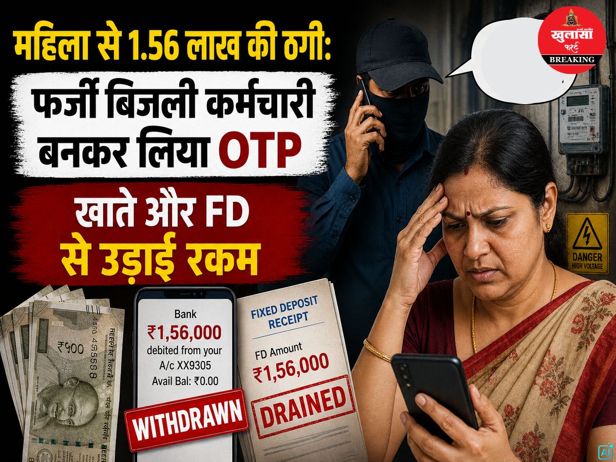 महिला से 1.56 लाख की ठगी